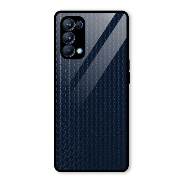 Blue Pattern Glass Back Case for Oppo Reno5 Pro 5G